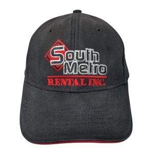 South Metro Rental Inc. Strapback Hat Black OSFA Embroidered Triple Crown